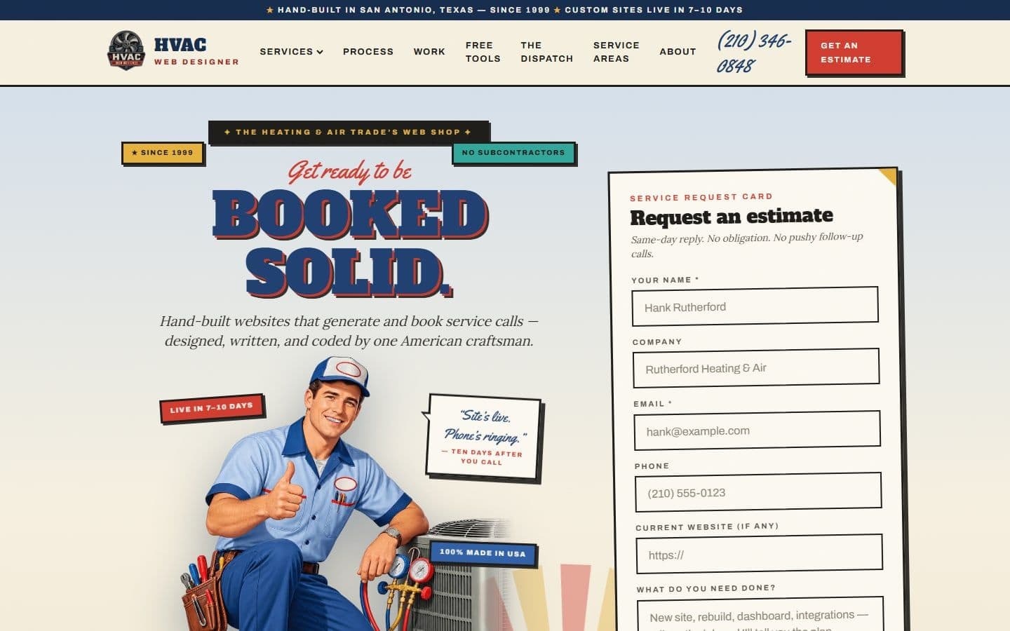 HVAC Web Designer website