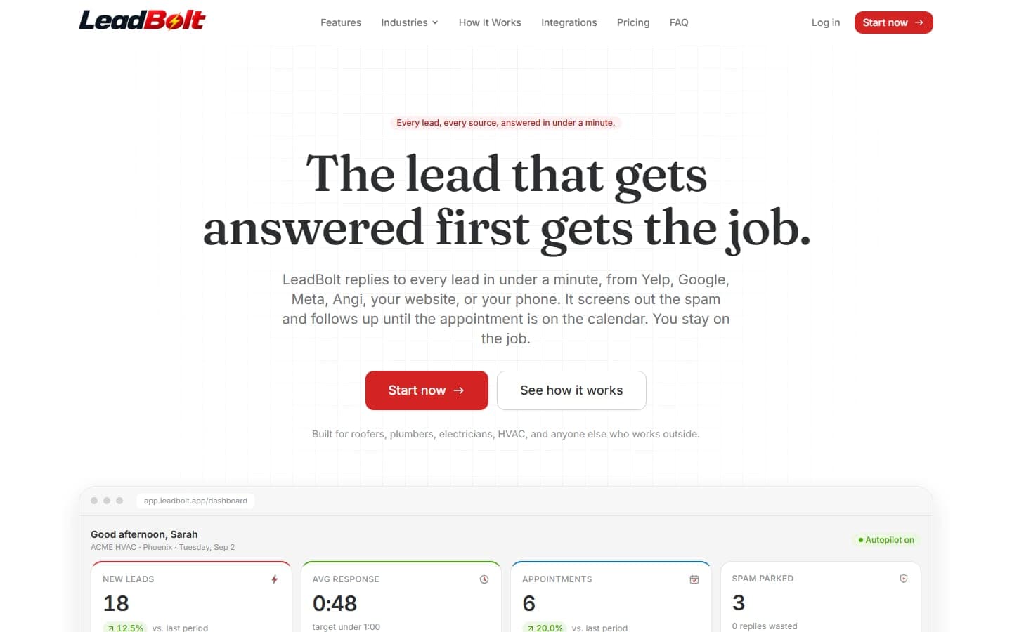 LeadBolt website